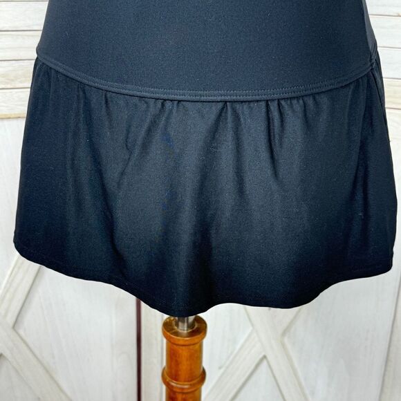 Kate Spade Crescent Bay High Neck Swim Dress Swimsuit Black Small - Picture 7 of 14